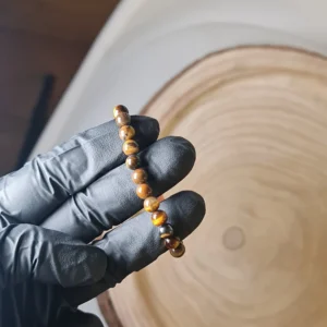 Pulsera ojo de tigre pulido grande