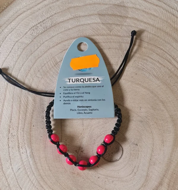 Pulsera turquesa roja