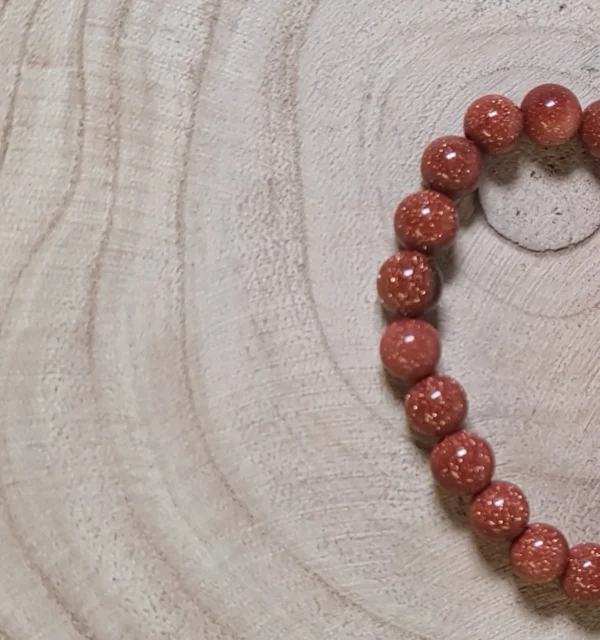 Pulsera venturina dorada grande