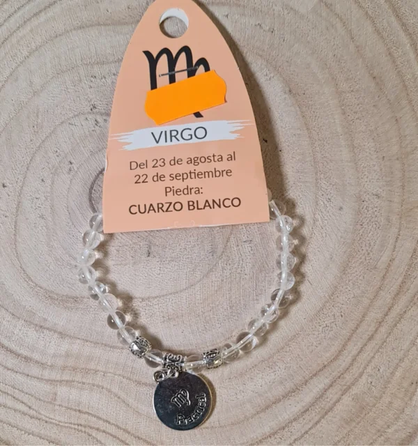 Pulsera virgo cuarzo blanco