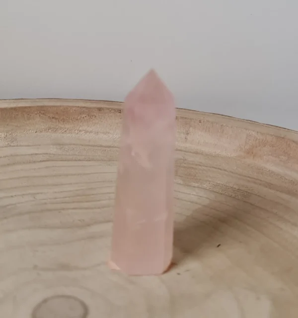 Punta de cuarzo rosa