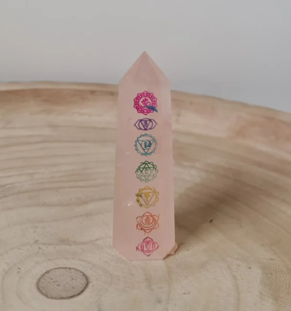 Punta de cuarzo rosa