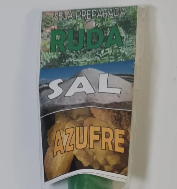 Vela preparada Ruda Sal y Azufre