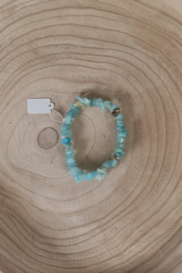 Pulsera de aguamarina chips