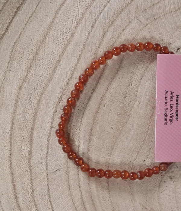 Pulsera Granate Marrón 4mm