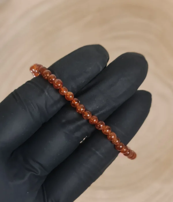 Pulsera Granate Marrón 4mm