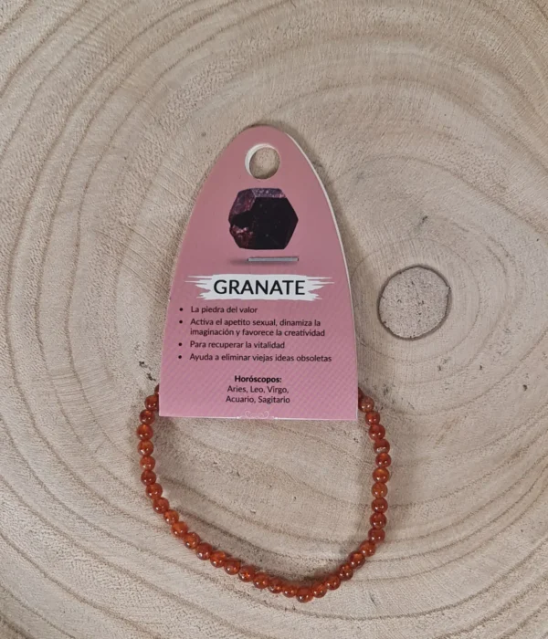 Pulsera Granate Marrón 4mm