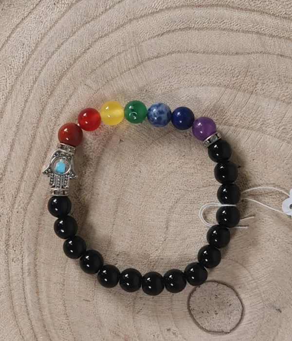 Pulsera Obsidiana 7 Chakras 8mm