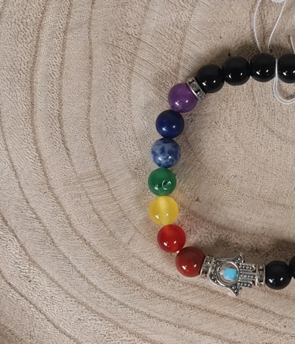 Pulsera Obsidiana 7 Chakras 8mm
