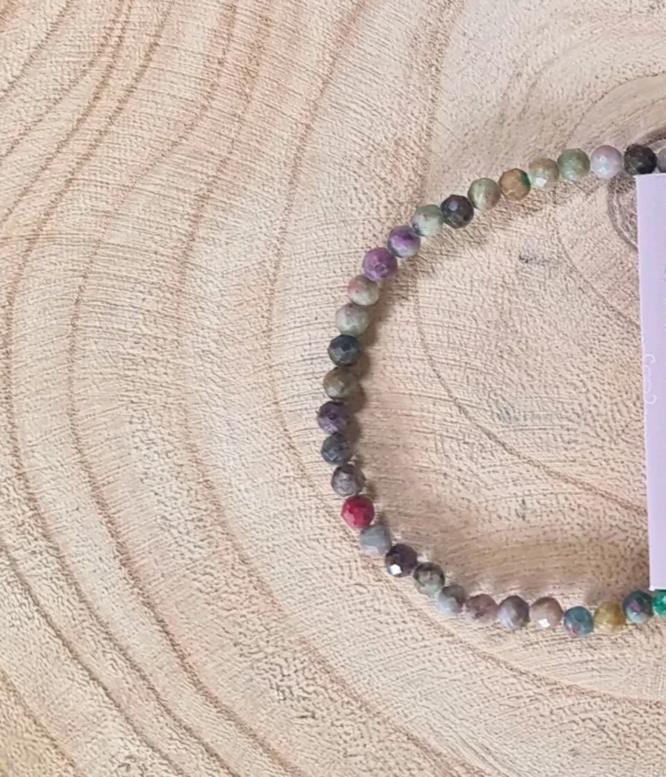 Pulsera Ágata India Facetada 4mm