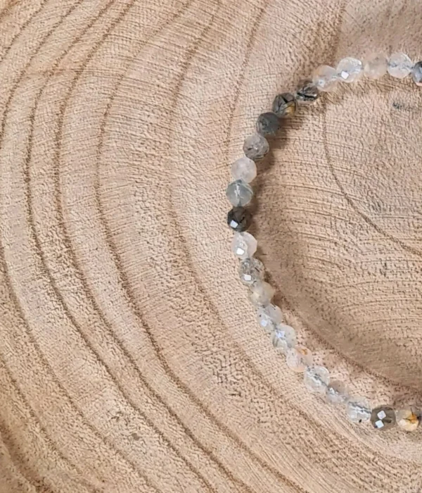 Pulsera Cuarzo Rutilado 6mm