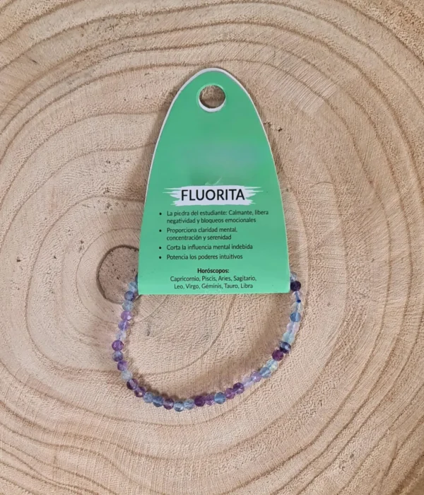 pulsera Fluorita Facetada 4mm