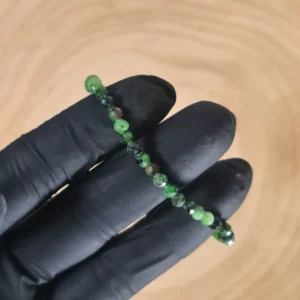 Pulsera Fucsita Con Rubí Facetada 6mm
