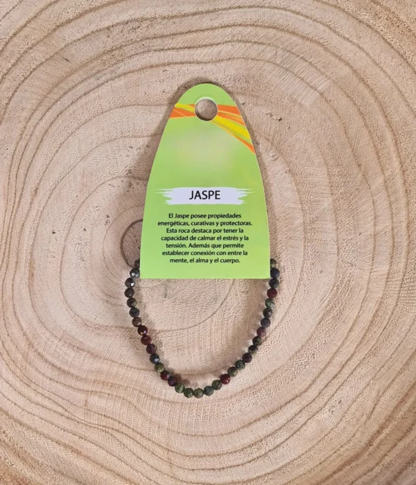Pulsera Jaspe Facetada 4mm