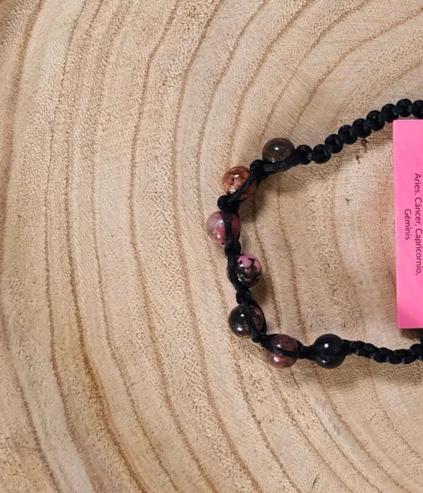 Pulsera Rodonita Macramé 8mm