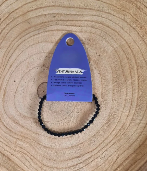 Pulsera Venturina Azul Facetada 4mm