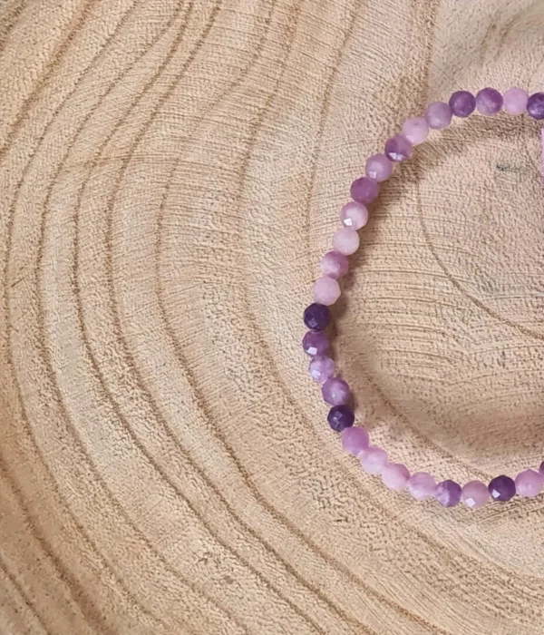 Pulsera de Lepidolita Facetada 6mm